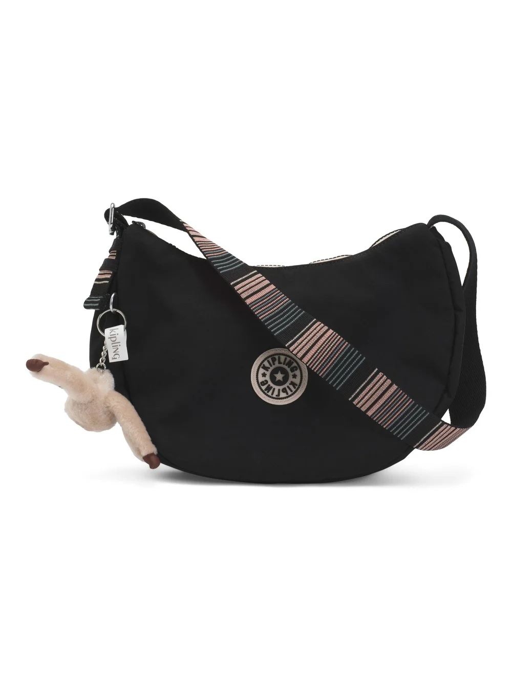Kipling Black Crossbody Bag with Plush Keychain